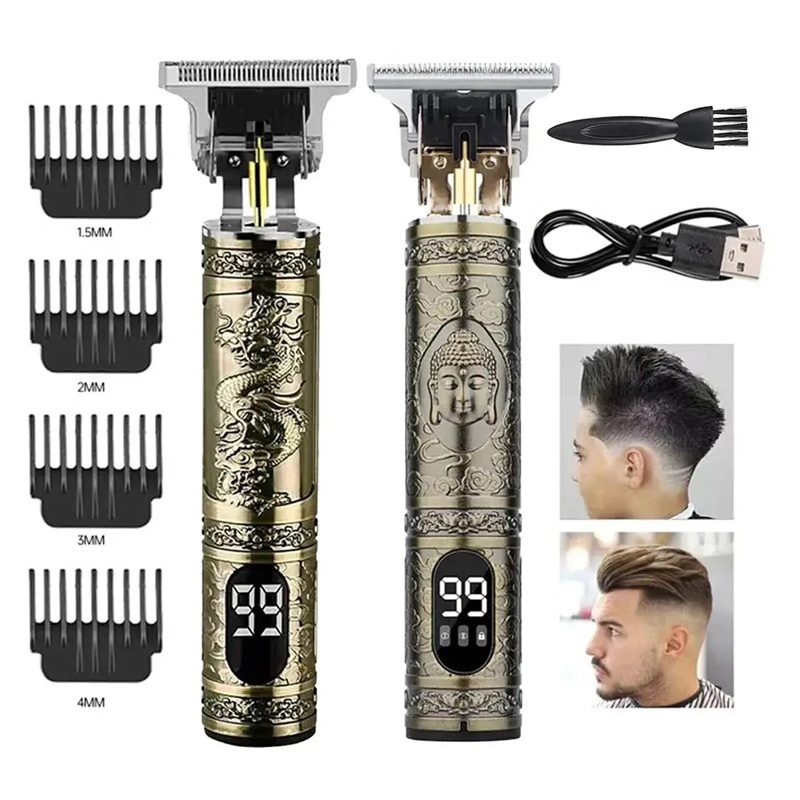 Mens Vintage Grooming Kit - Cordless Barber Clipper Set Vintage T9