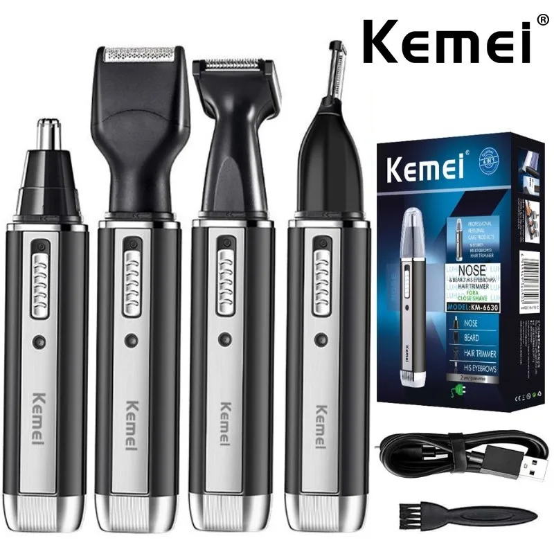 Men'S Grooming Nose Hair Trimmer - Kemei 4 in 1 trimmer for