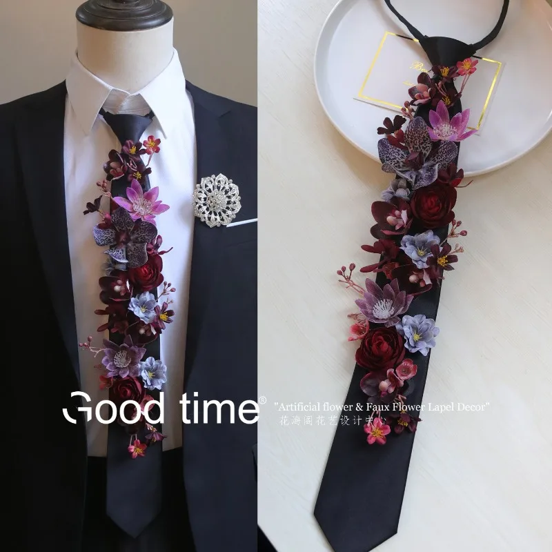 Men'S Grooming Day - Tie flower simulation flower, boy group