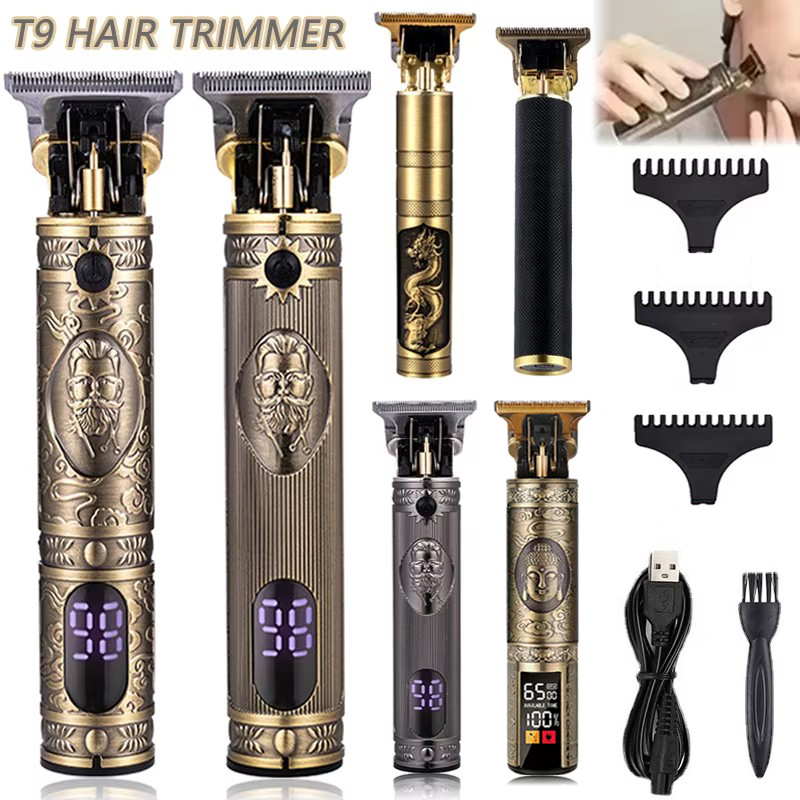 Mens Vintage Grooming Kit - T9 Carving Hair Clipper Professional Hair