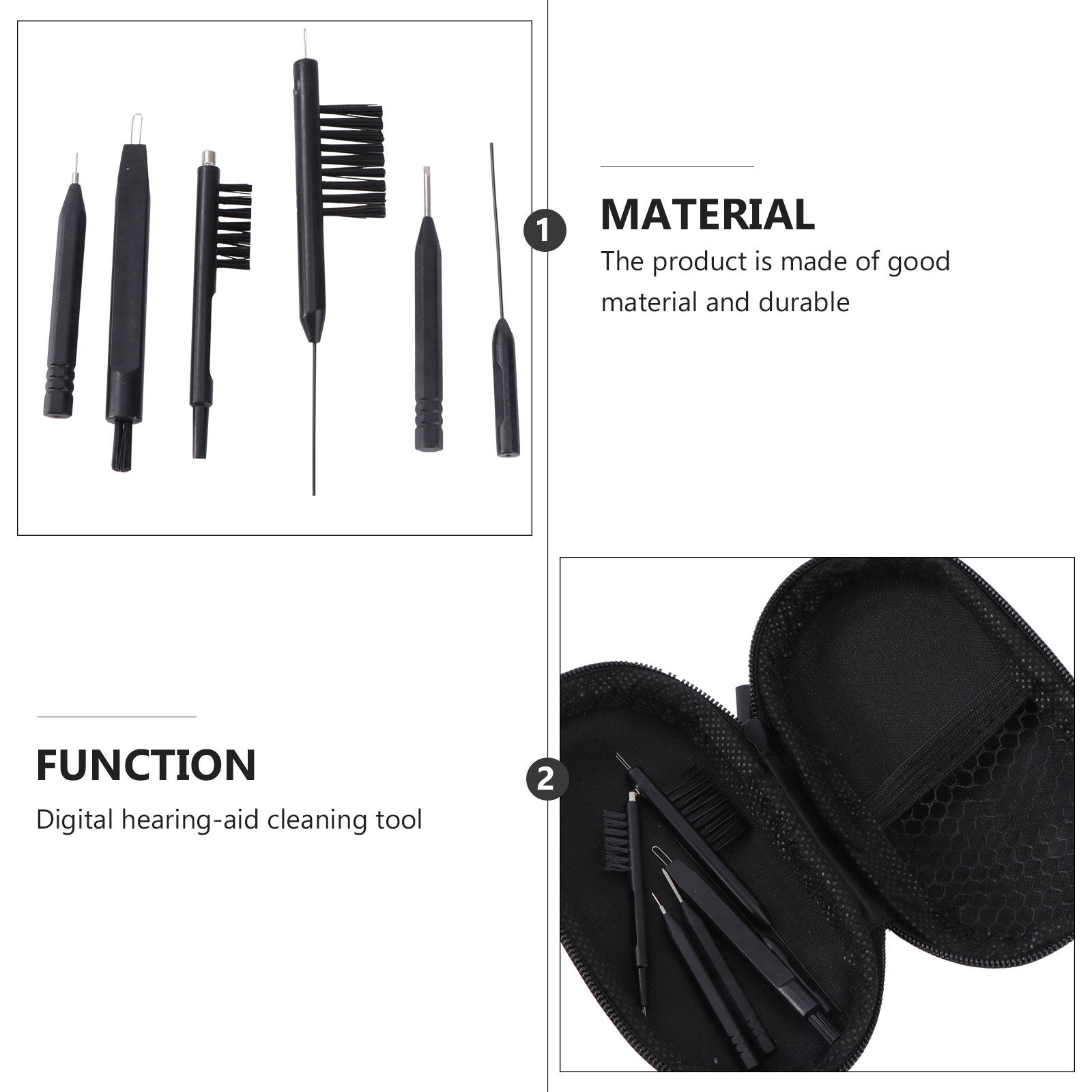 Hearing Aid Cleaning Kit Tools - Ear Wax Remover ulasan dan harga