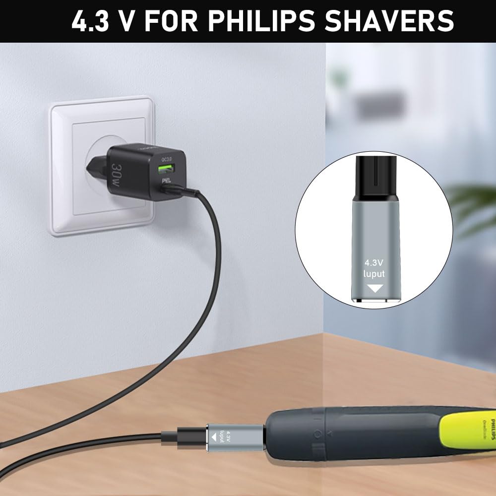 4.3V Type-C Shaver Adapter Cha - Men'S Grooming Shaver ulasan dan harga