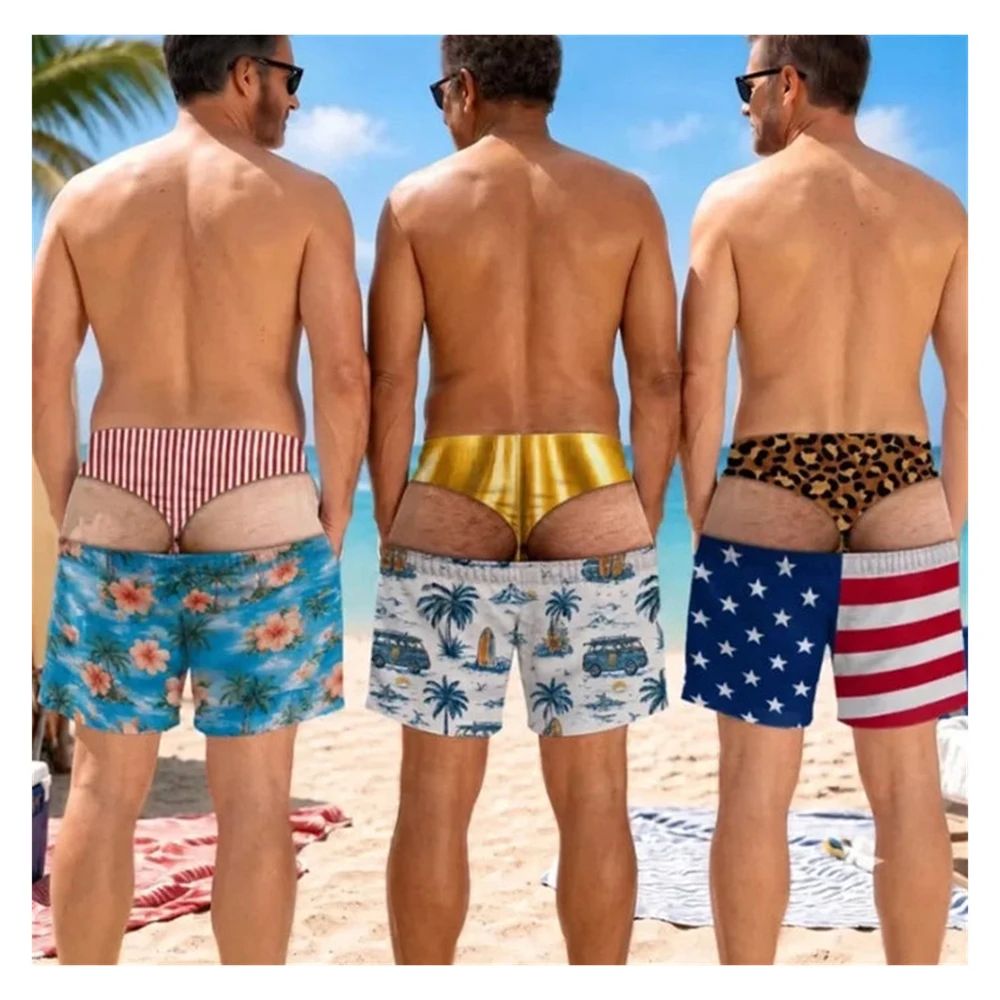 Men Fun Hip Print Swim Trunks, - Men'S Grooming Products ulasan dan harga