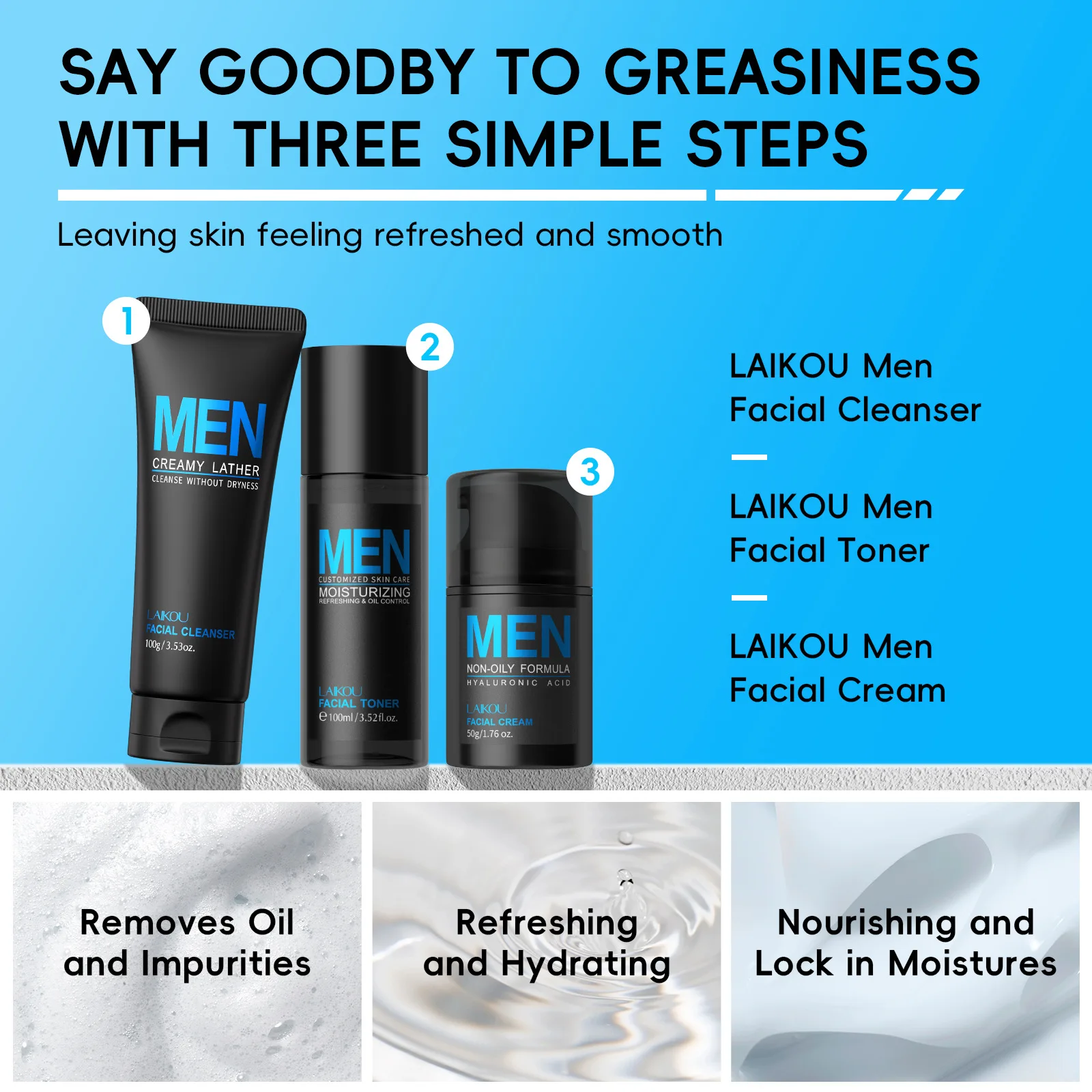 Mens 3 In 1 Grooming Set Clean - Men'S Grooming Cream ulasan dan harga