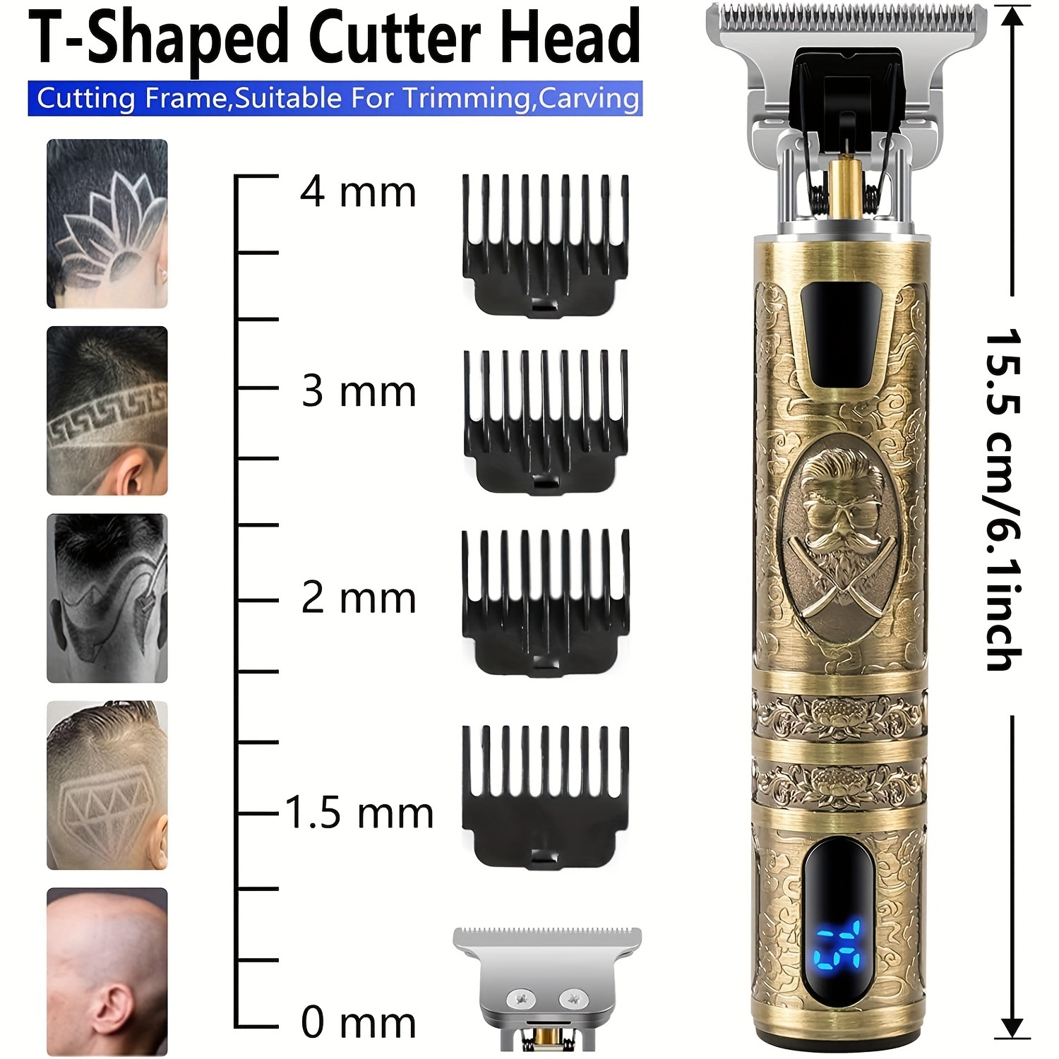 Electric Hair Clipper With LCD - Mens Vintage Grooming Kit ulasan dan harga