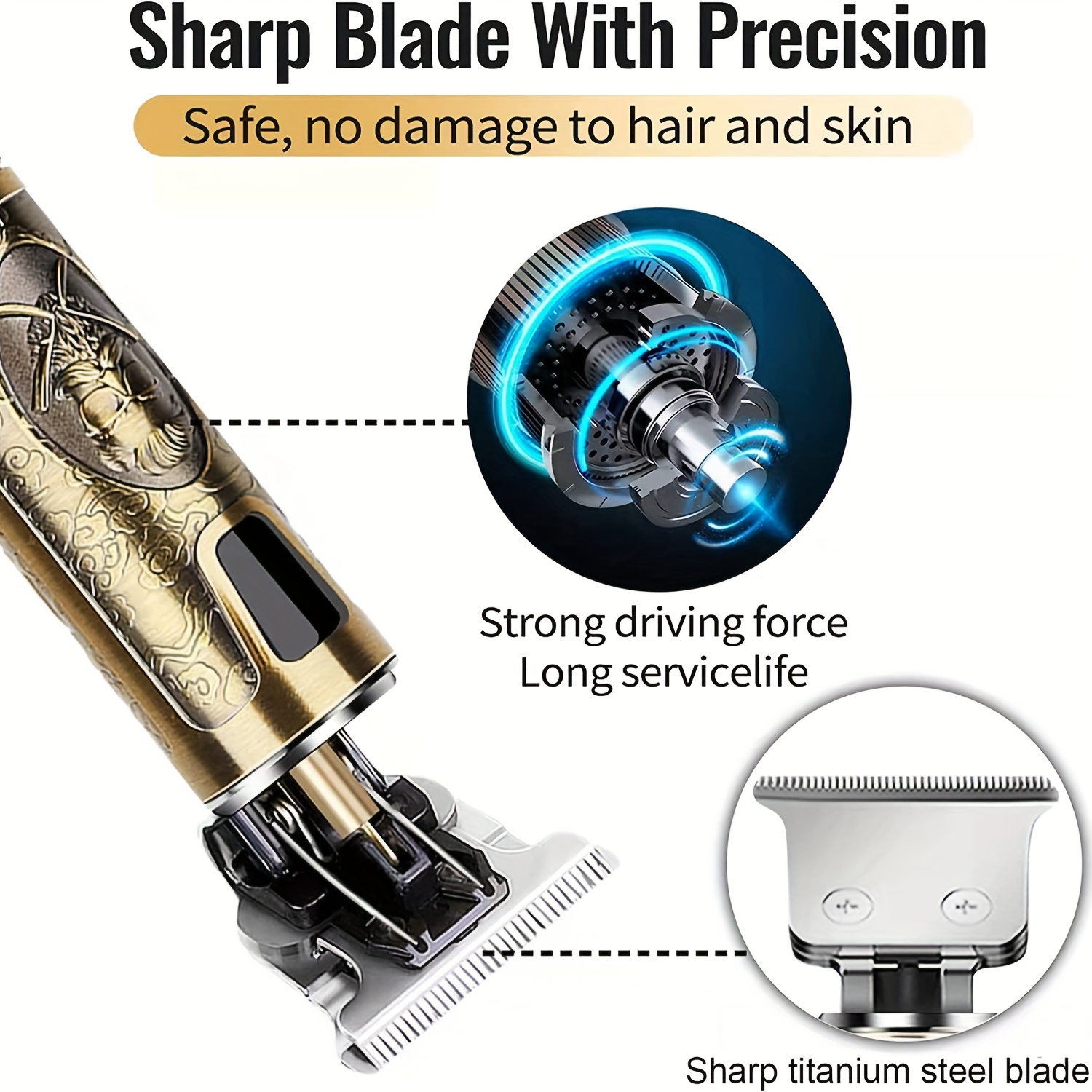 Electric Hair Clipper With LCD - Mens Vintage Grooming Kit ulasan dan harga
