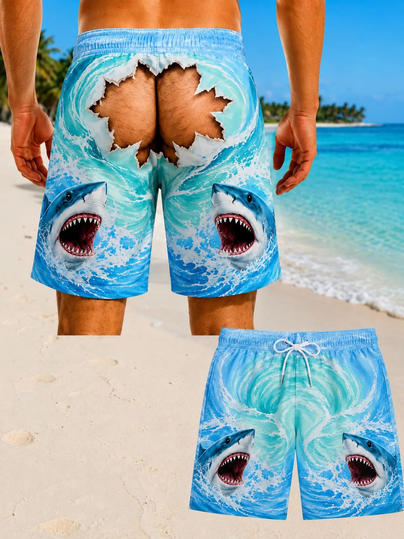 Men Hawaiian Fun Hip Print Swi - Men'S Grooming Products ulasan dan harga