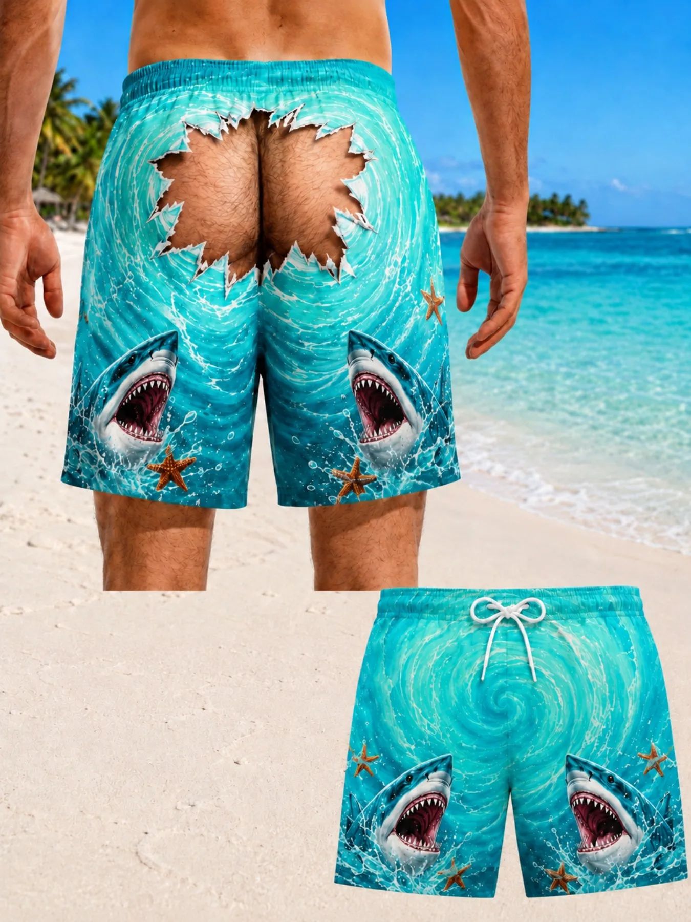 Men Hawaiian Fun Hip Print Swi - Men'S Grooming Products ulasan dan harga