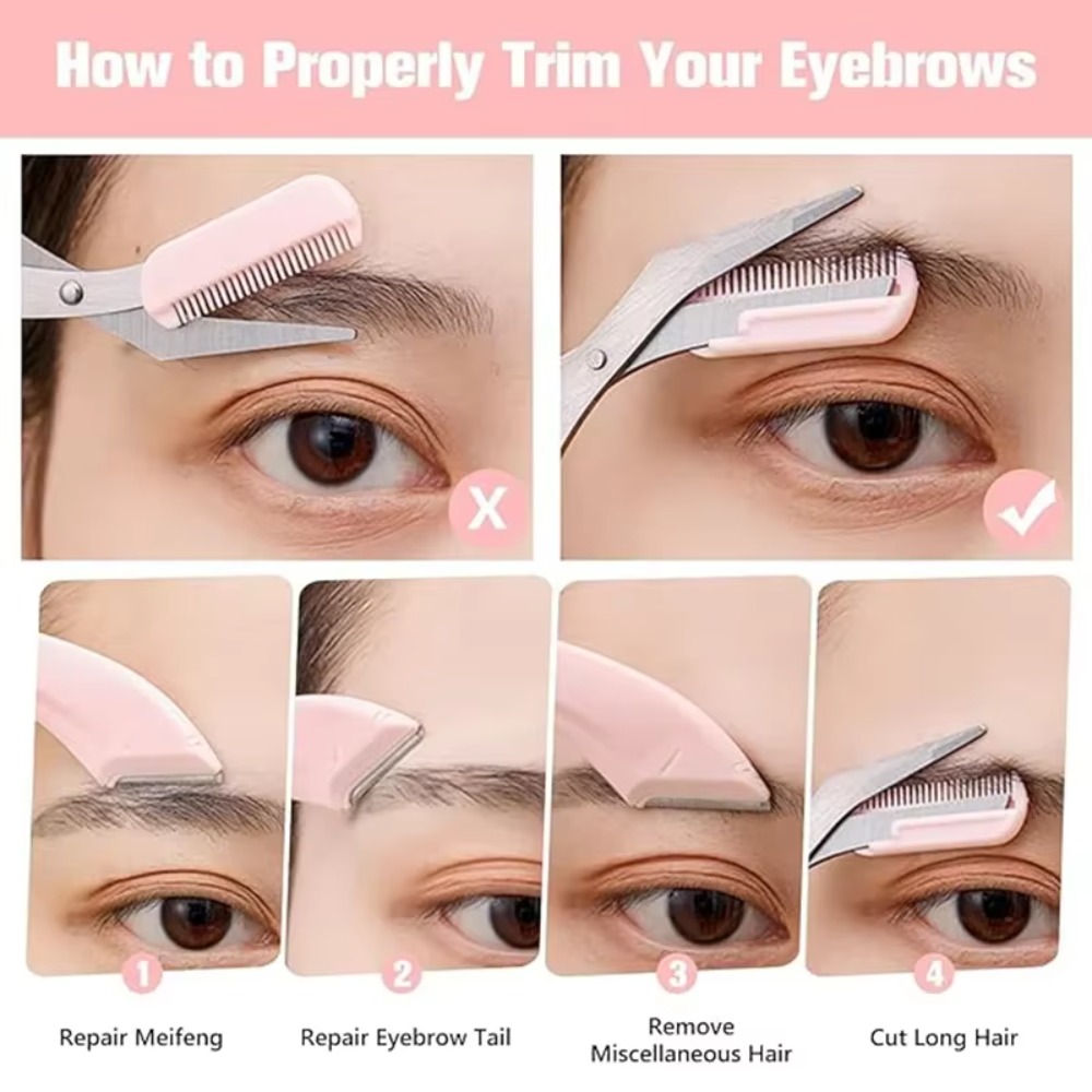 Eyebrow Trimmer Set Curved Raz - Men'S Grooming Razor Kit ulasan dan harga